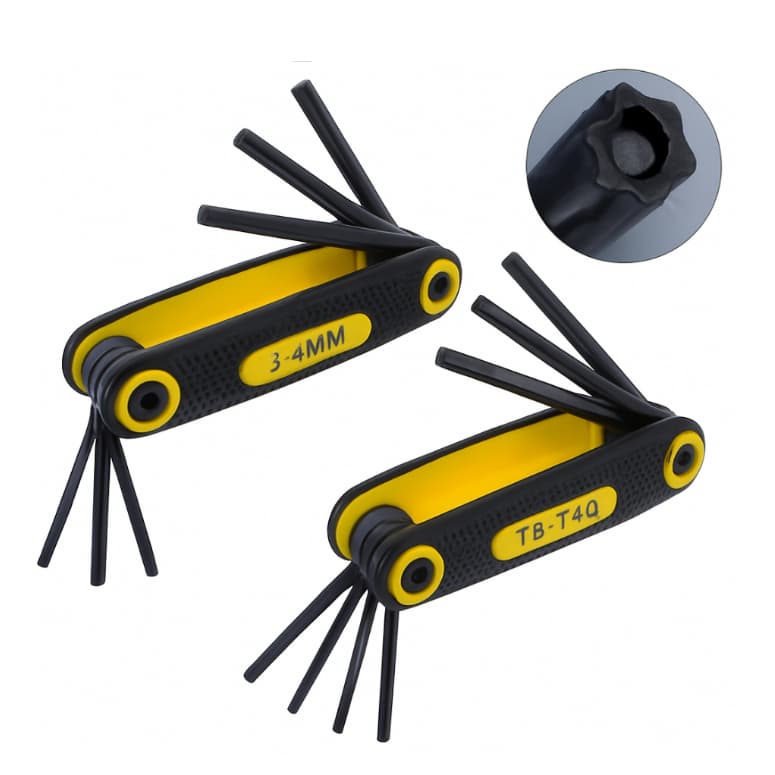 Jogo de Chave Allen Canivete 7pçs ou Jogo de Chave Torx Canivete 8pçs Emborrachado Fertak Tools