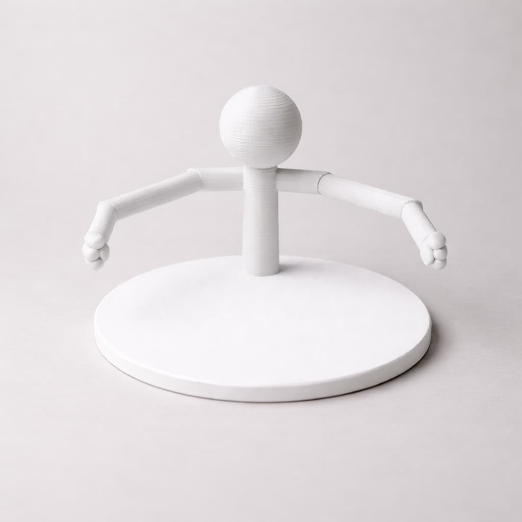 Suporte Alexa Echo Dot 4/5 Estilo Boneco Gordinho – Base Decorativa em PLA para Assistente Virtual