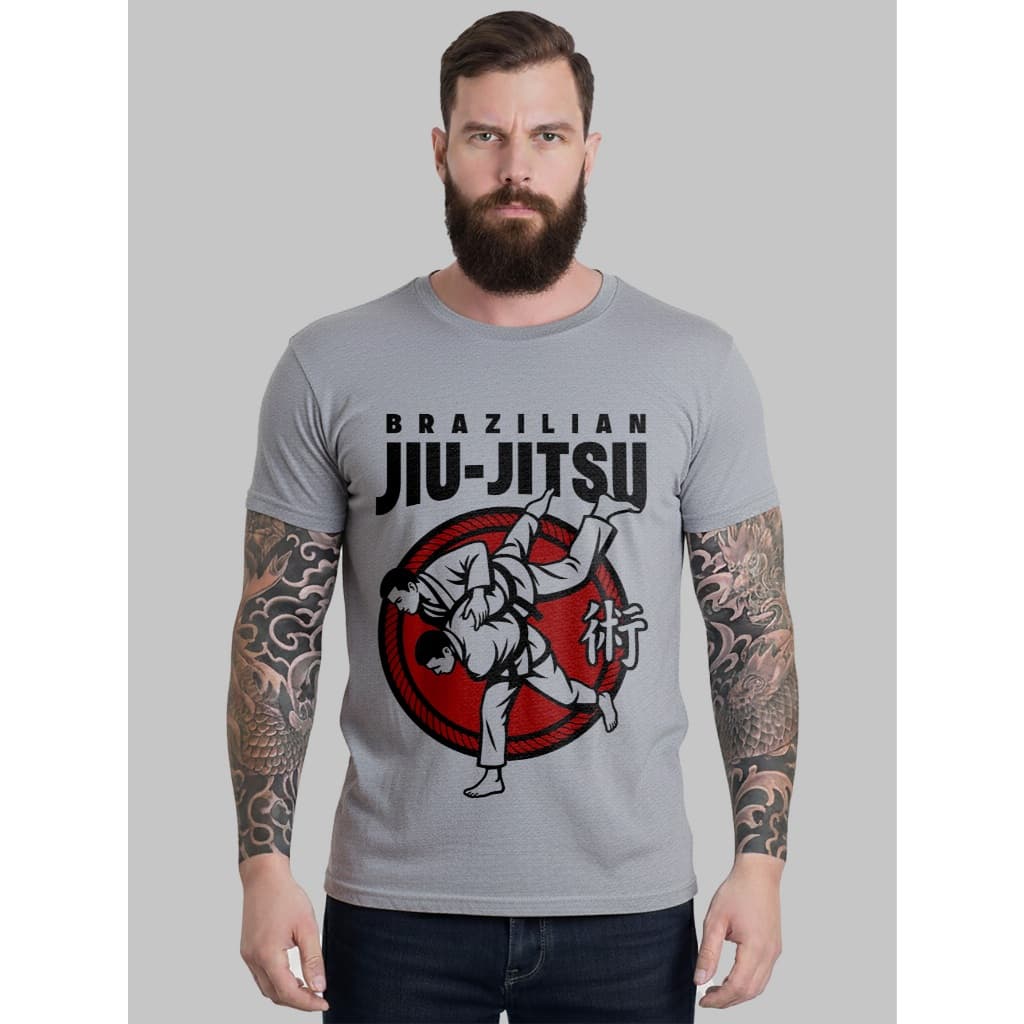 Camiseta Camisa Masculina Jiu-Jitsu Lutador MMA Moda Treino