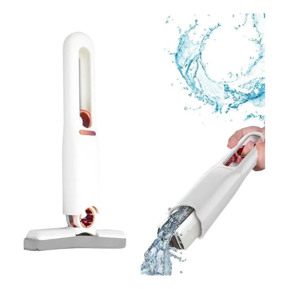 Mini Mop Giratório Retrátil Rodo com Espremedor Integrado em Microfibra para Limpeza Prática
