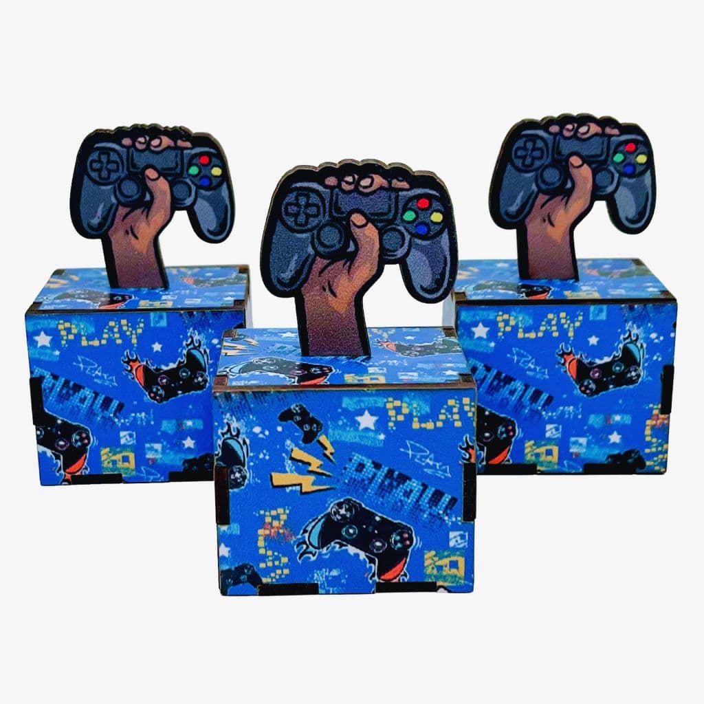 5/10/15/20PCS Mini Cubos Gamer em MDF - Lembrancinha Porta Bombom Caixinha