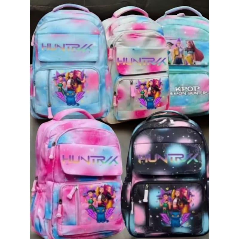 Mochila Stich  juvenil escolar feminina de costa, semi impermeável.
