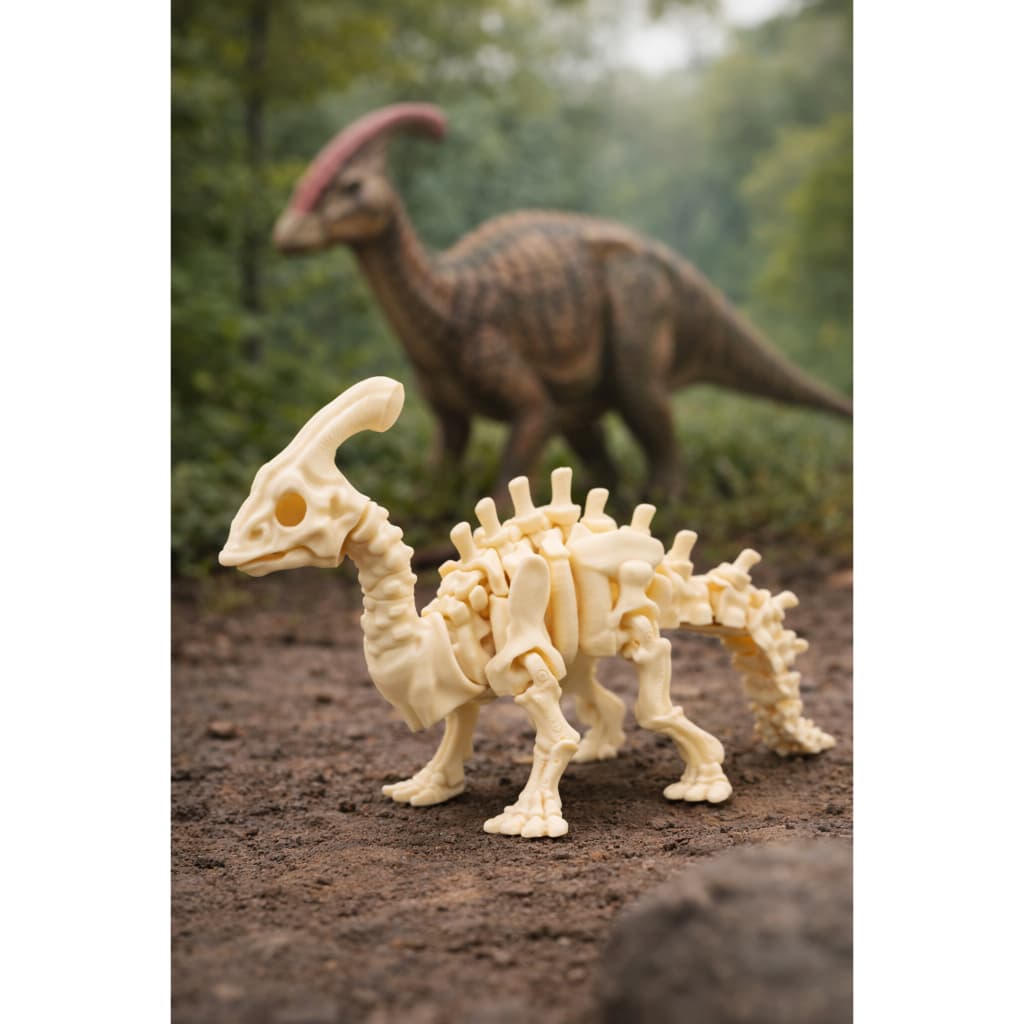 Dinossauro articulado - Esqueleto Parasaurolophus - Brinquedo - Colecionável