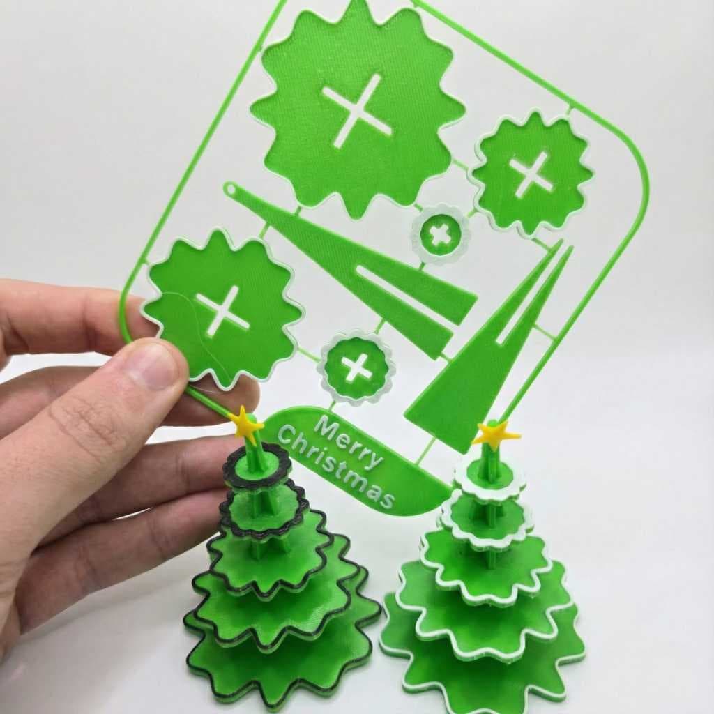 Mini Árvore de Natal 3D / Montável / Presente Criativo / Decoração Natalina