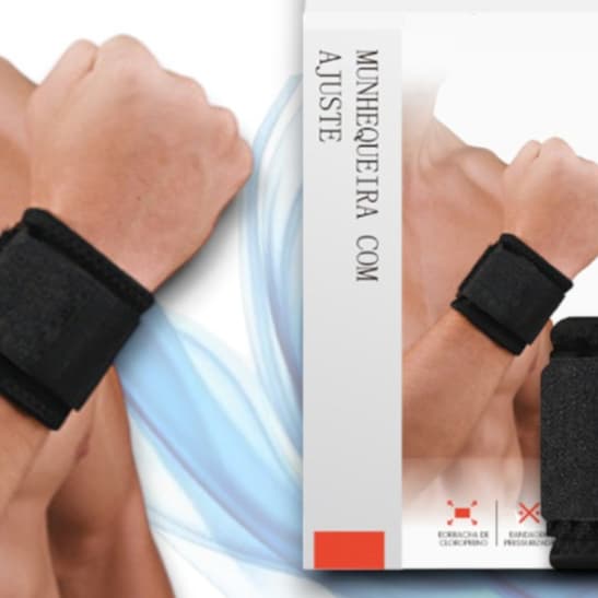 Munhequeira Protetora Anatômica Pulso Neoprene Ajustável Tendinite Artrite Alivia Dor Protetor Pulso
