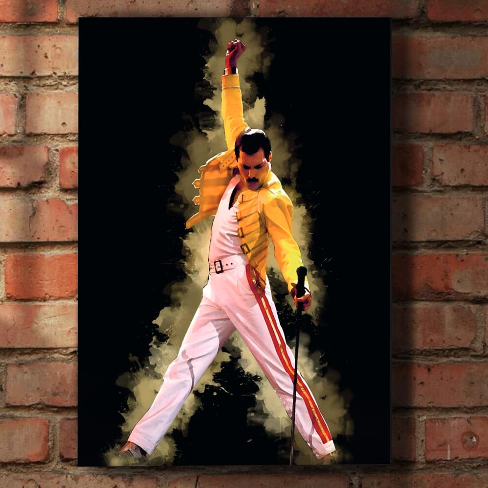 Quadro Placa Decorativa Queen Freddie Mercury MDF 3mm Adeviso Vinil Quadro Decorativo Rock