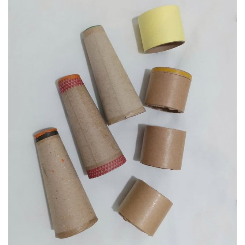 Kit 15 Cones de Papelão vazios – 10 cones de 17 cm + 5 cones de 7 cm para Artesanato, Linha, Barbante, Cordão