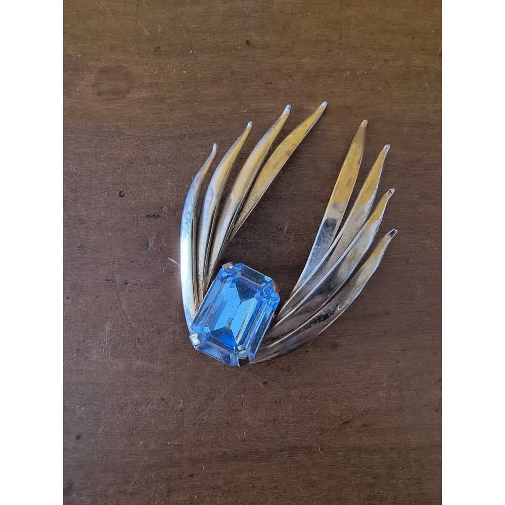 BROCHE VINTAGE, Déc.50/60, pedra em acrílico, ITEM DE COLEÇÃO, USADO, LER ANUNCIO ABAIXO, Ótimo estado, Acervo