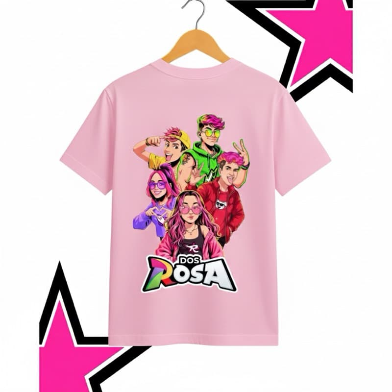 Camiseta EMILY VICK TURMA DOS ROSAS INFANTILLançamento 100% Algodão