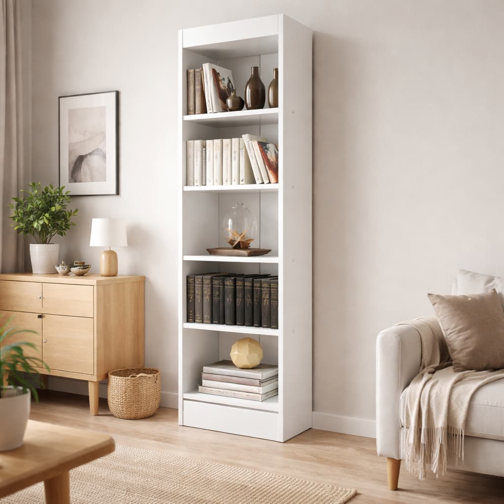 Livreiro com 5 Prateleiras Estante de Livros Organizador Moderno e Espaçoso Minimalista Versátil