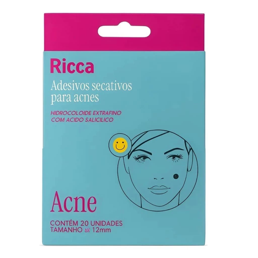 Adesivo Secativo para Acne Espinha Cravo Fase Inicial 20 unidades Ricca