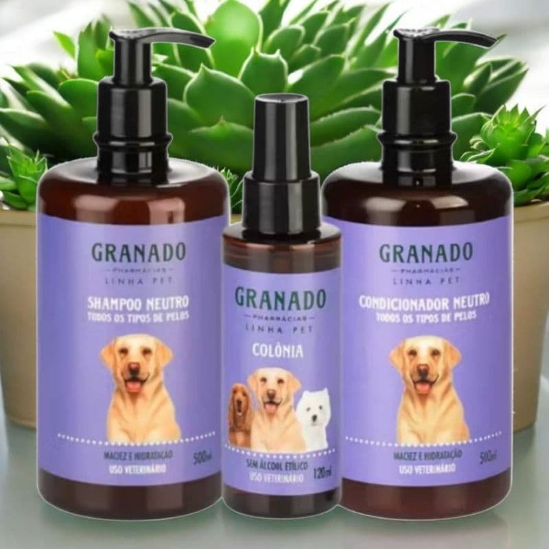 Kit Shampoo Pet Colônia+ condicionador Neutro Granado