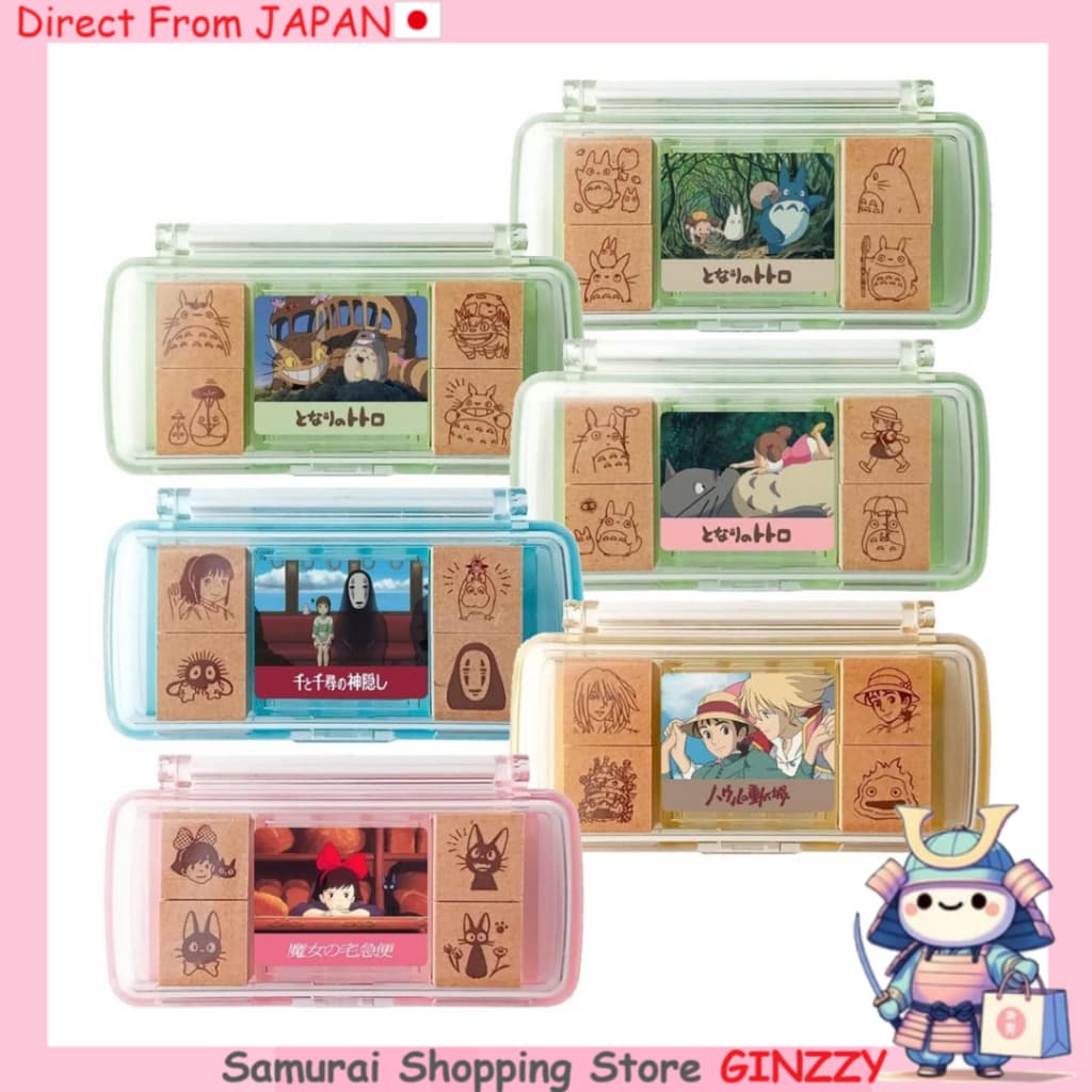 BEVERLY Ghibli Carimbo Mini com Almofada de Tinta Hanko Papelaria do Japão