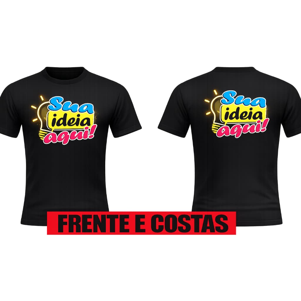 Camisa personalizada frente e verso