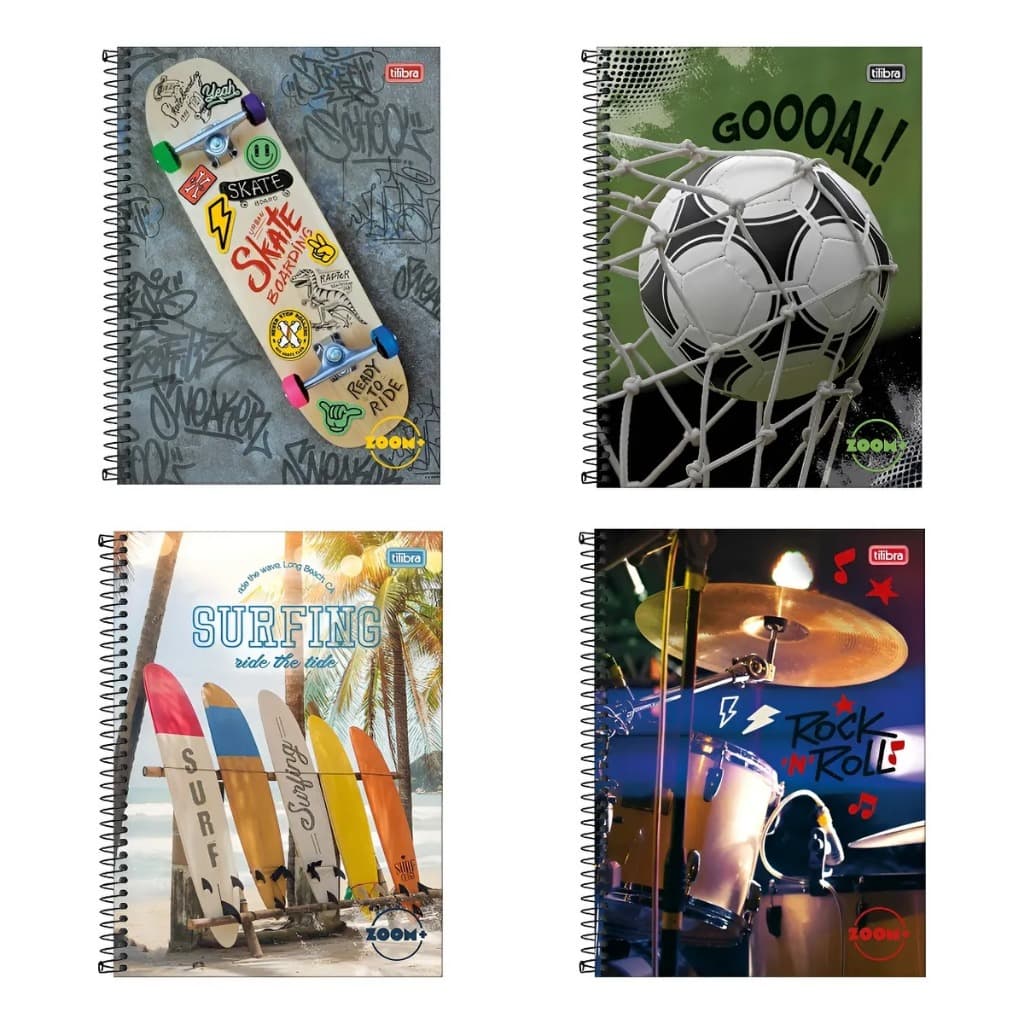 Caderno Universitário Zoom+ Tilibra 10 Matérias 200 Folhas