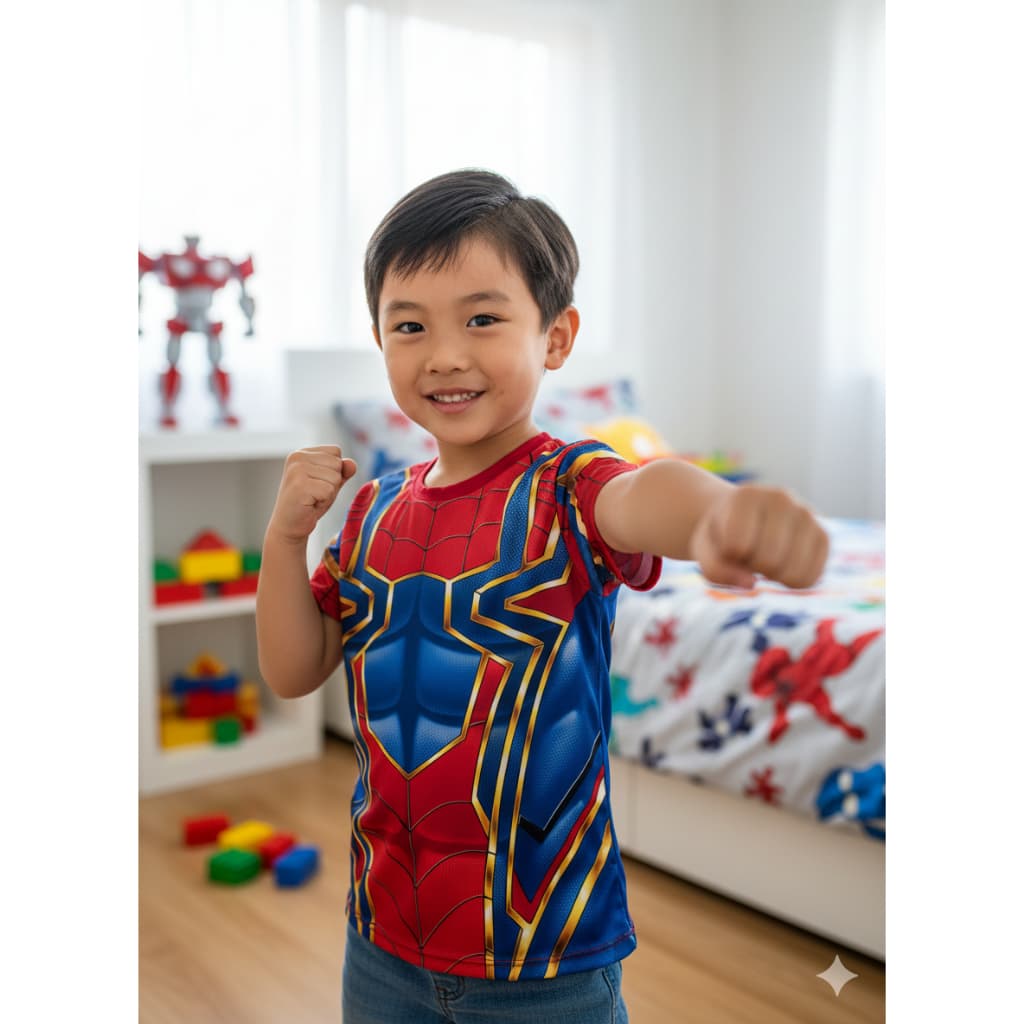 Camisa Fantasia Aranha Desenhos Lançamento Spider Infantil