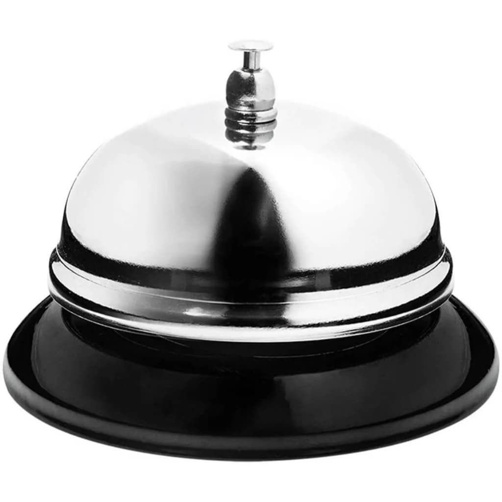 Campainha De Balcão Aço Inox Loja Universal Vendas 10x6cm Inox