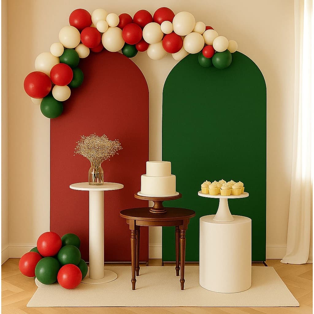 Capa Painel Romano 2x1m com Elástico Cores Vivas Ajustável Não Amassa Festa Infantil Backdrop