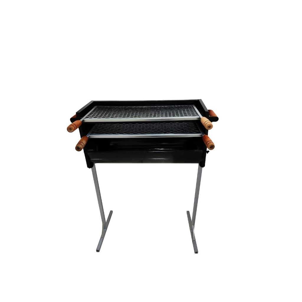 Churrasqueira De Espetinho Pé Regulável Com 2 Grelhas De 50cm - Ideal Para o Seu Dia a Dia