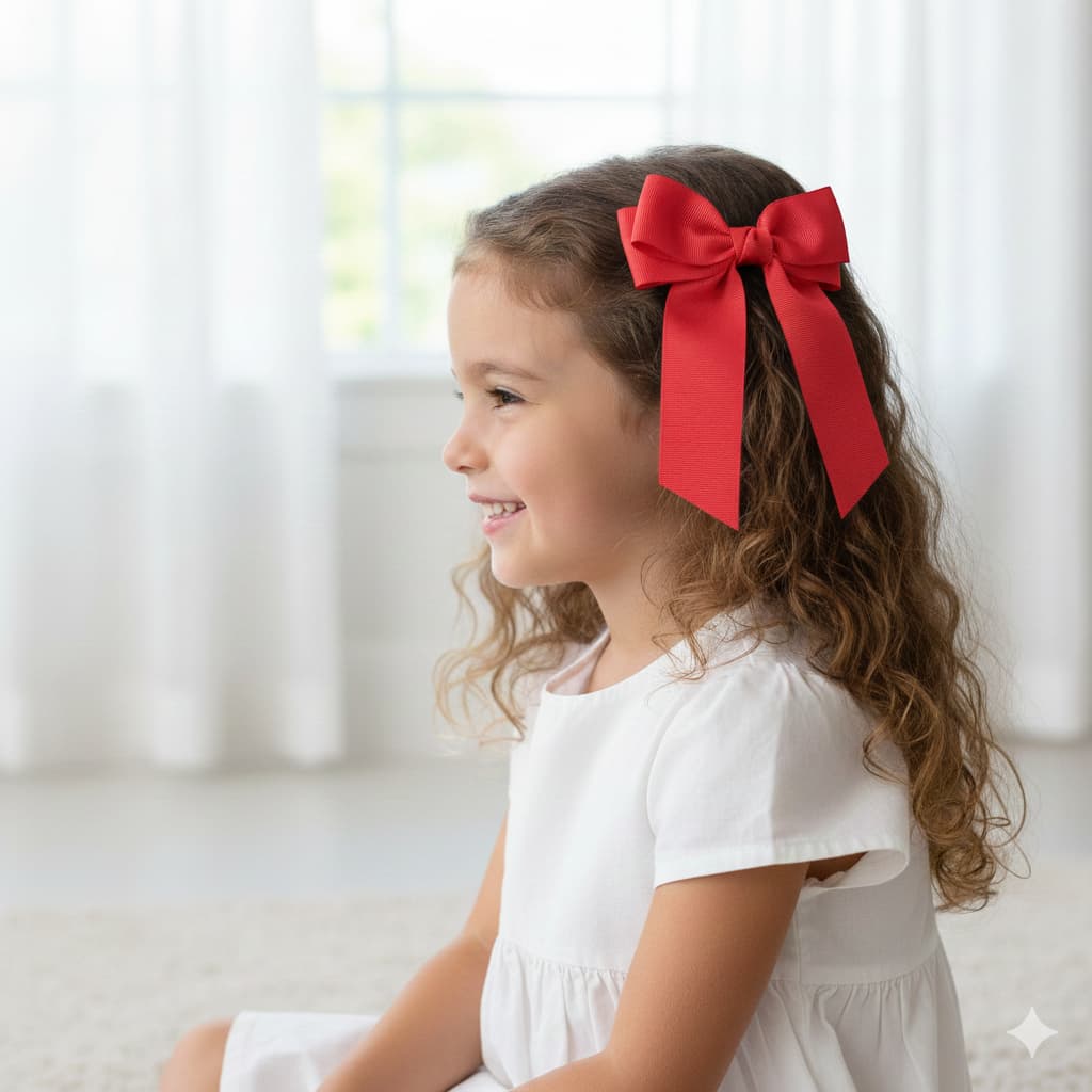 Laço De Cabelo 15 cm Grande Presilha Bico De Pato - Varias Cores