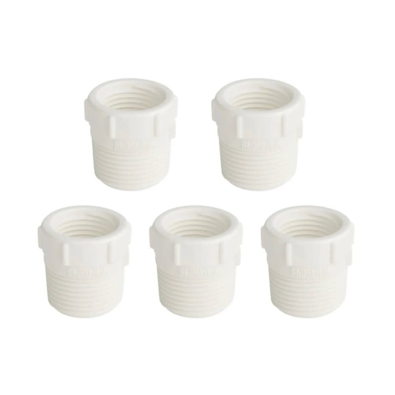 Kit 5 Bucha Redução RR 3/4x1/2 ou 1x3/4 Branca Rosca Roscável Rosqueável (20MM 25MM 32MM)