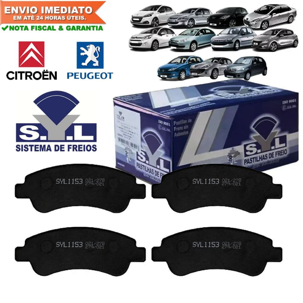 Pastilha De Freio Dianteira Syl C3 C4 Xsara 206 207 208 307