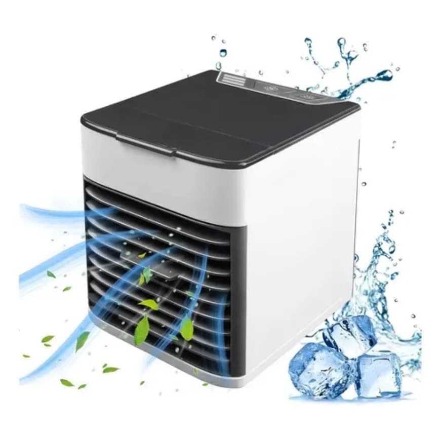 Ventilador Umidificador de Mesa com Resfriamento Premium e Iluminação