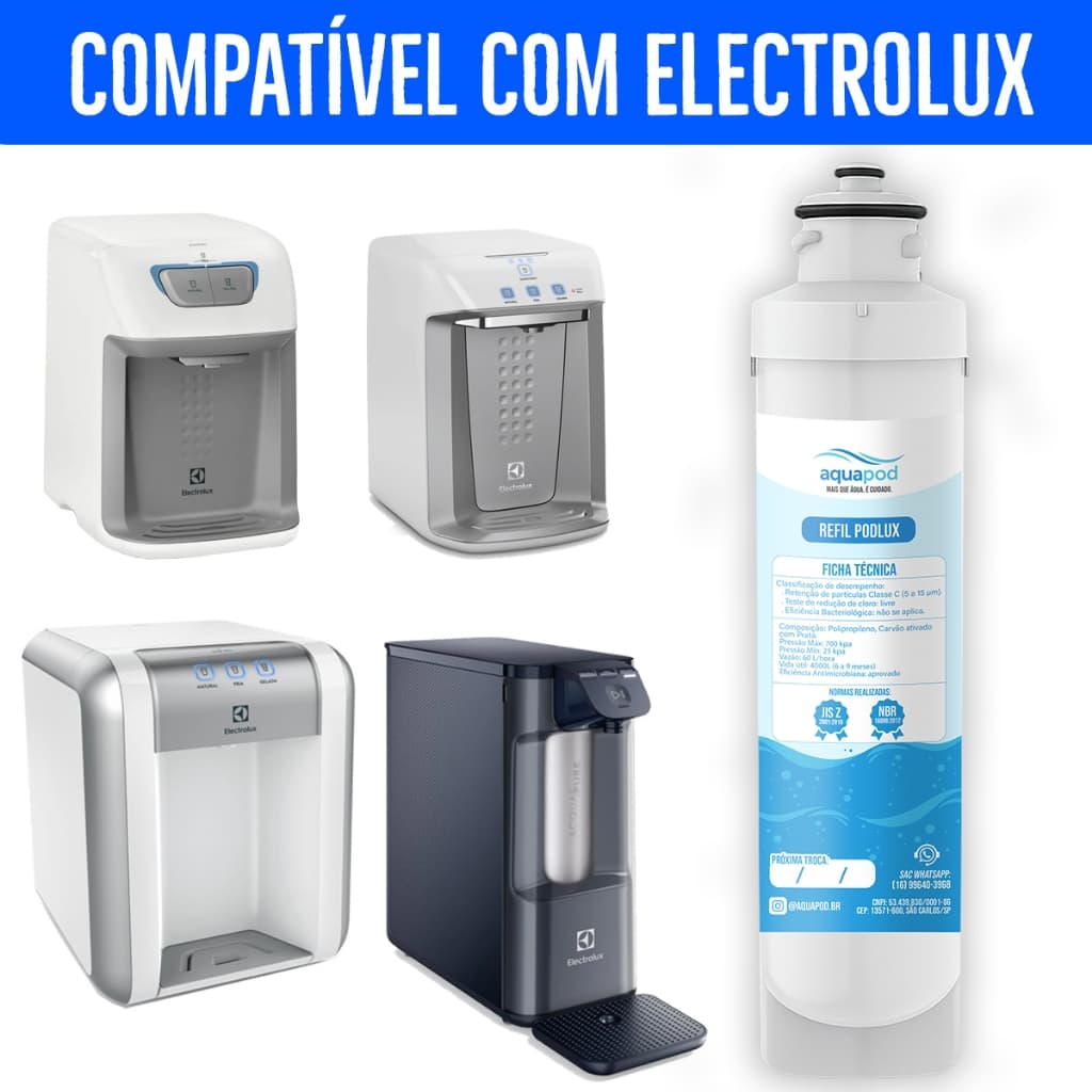 Filtro Aquapod Purificador Electrolux Pe11b Pe11x Pappca40