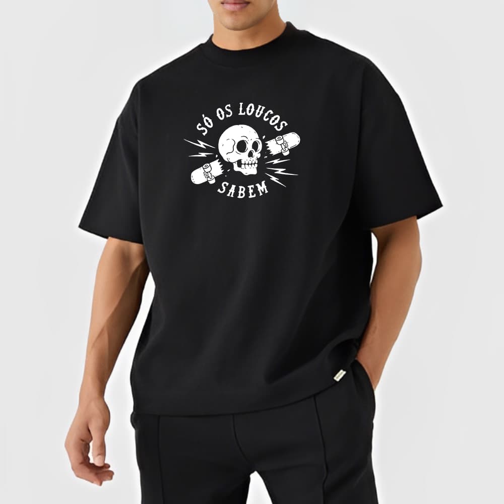 Camiseta Estilo Streetwear Oversized Casual Urbano Unissex Estampa Frases CBJR Chorão Skatista