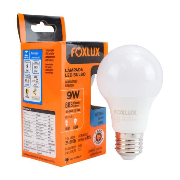 Kit Lâmpadas LED Bulbo para Casa - Sala, Quarto, Cozinha e Banheiro Bivolt E27 Branco Frio