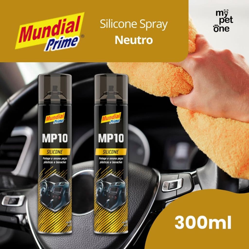 Kit 2 Silicone Spray Antiestático Neutro 300ML - Mundial Prime