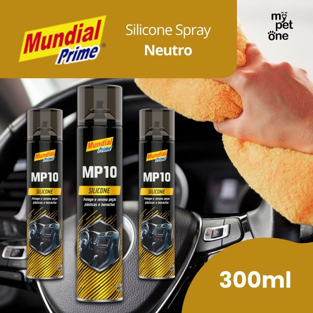 Kit 3 Silicone Spray Antiestático Neutro 300ML - Mundial Prime