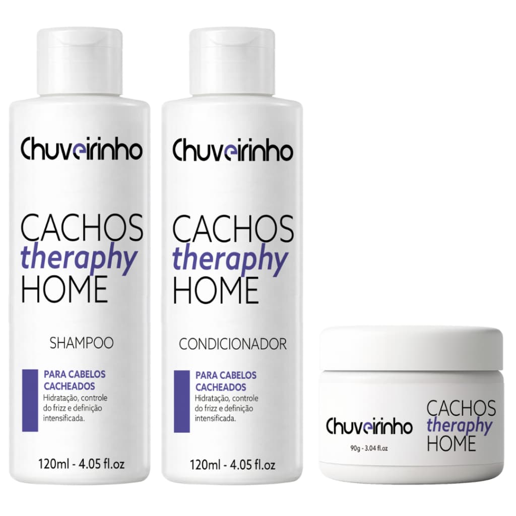 Kit Cachos Perfeitos 3 em 1 Chuveirinho | Hidratação, Controle de Frizz e Definição dos Cachos!!
