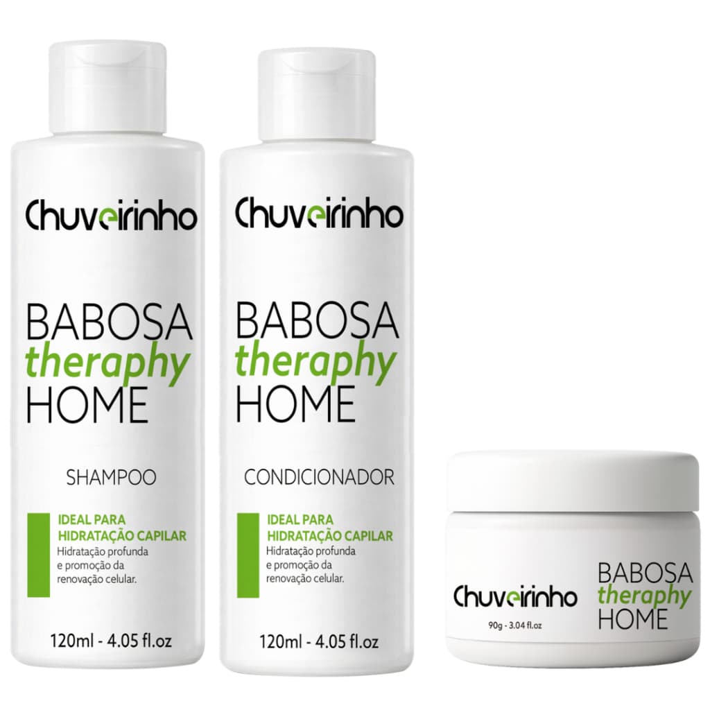 💚 Kit Shampoo + Condicionador + Máscara Hidratante - Hidratação, Fortalecimento e Brilho com Babosa 🌿