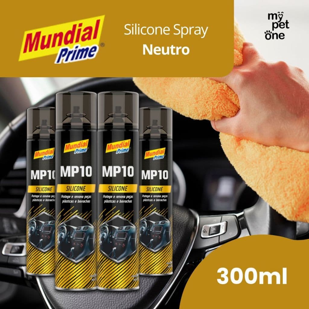 Kit 4 Silicone Spray Antiestático Neutro 300ML - Mundial Prime