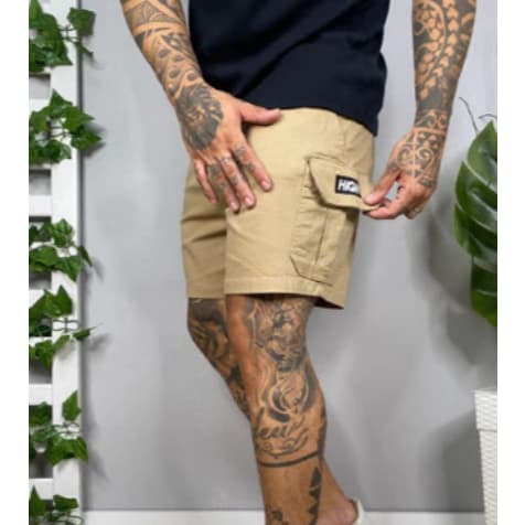 Short Cargo Masculino HI GI mauricinho Sarja com Bolsos Funcionais 100% Algodão verão carnaval 2026