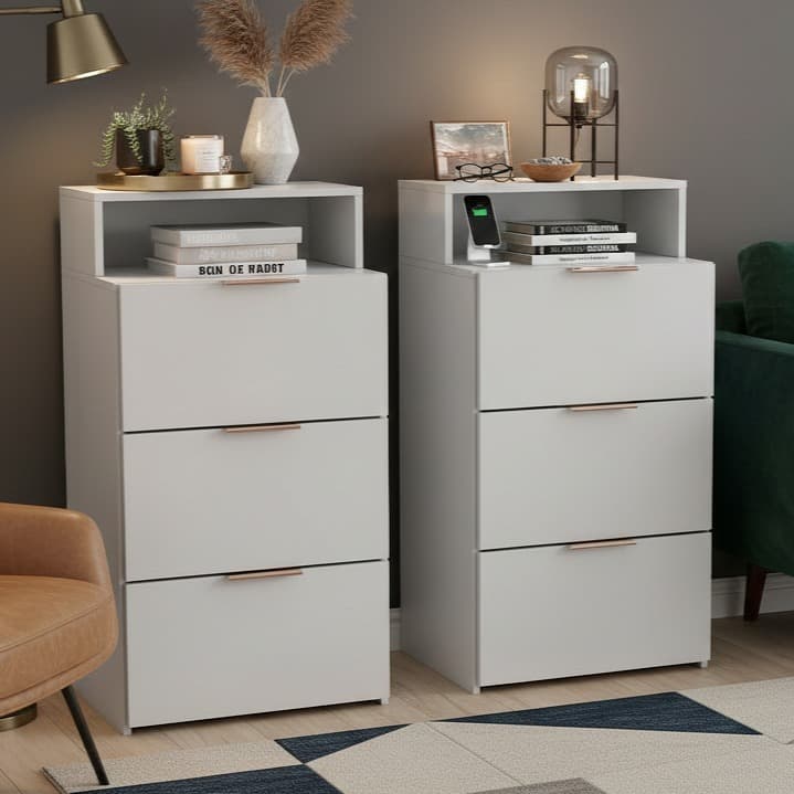 QUEIMA DE ESTOQUE - 2 Gaveteiros Com 3 Gavetas Para Escritorio Multiuso