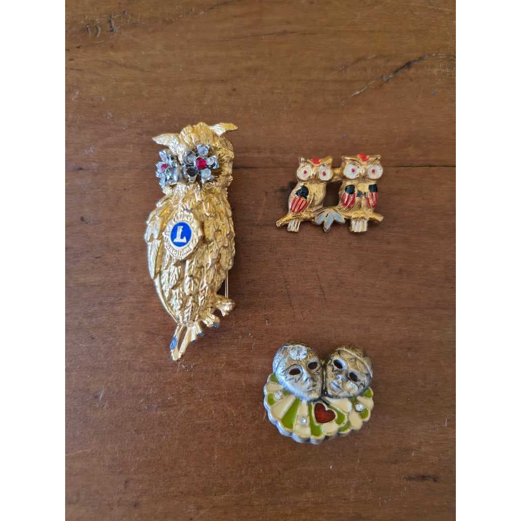 BROCHES VINTAGE, Déc.60/70, em metal, ITENS COLEÇÃO, USADOS, LER ANUNCIO ABAIXO, Ótimo estado, Acervo