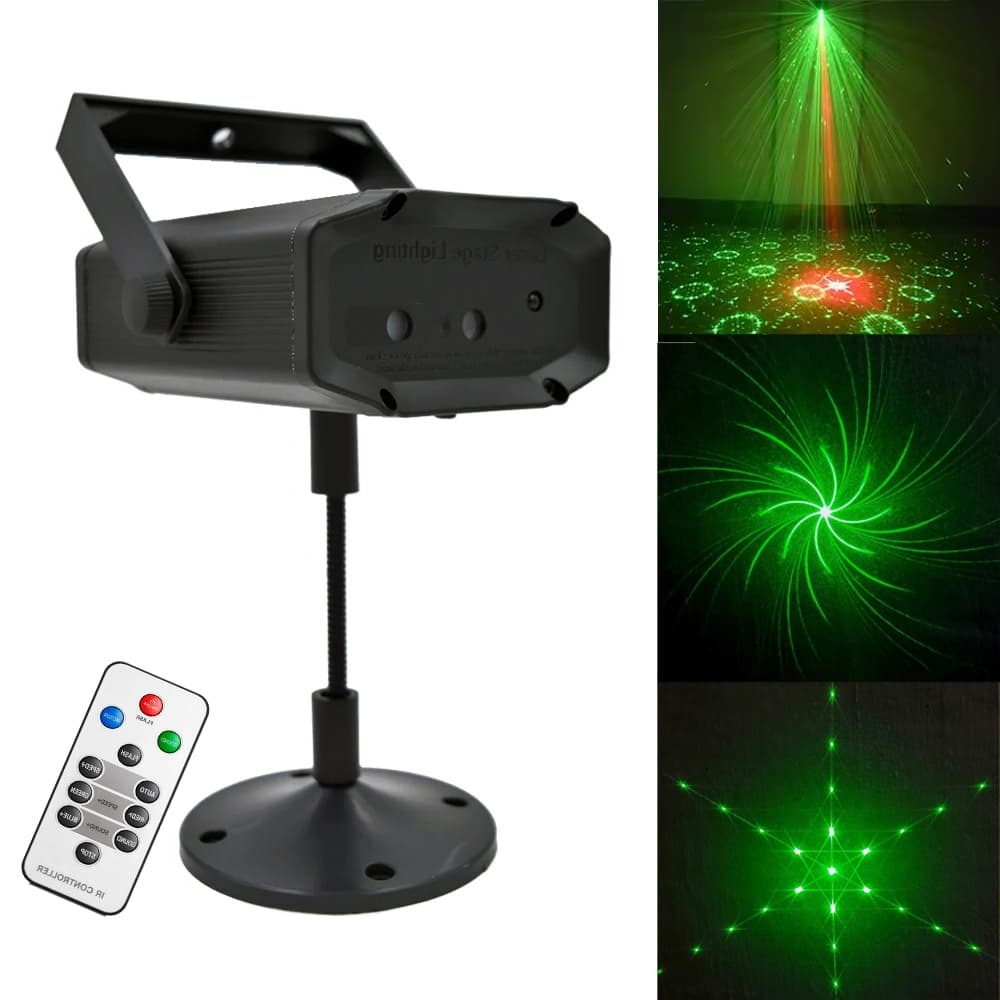 Canhão Laser Festa Balada Luz Projetor Holográfico Estrela Coração Sensor Rítmico Bivolt