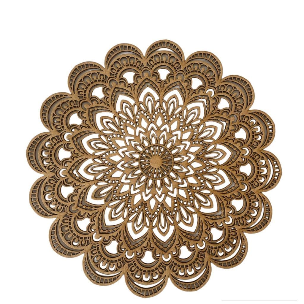 Mandala 60cm em MDF Cru