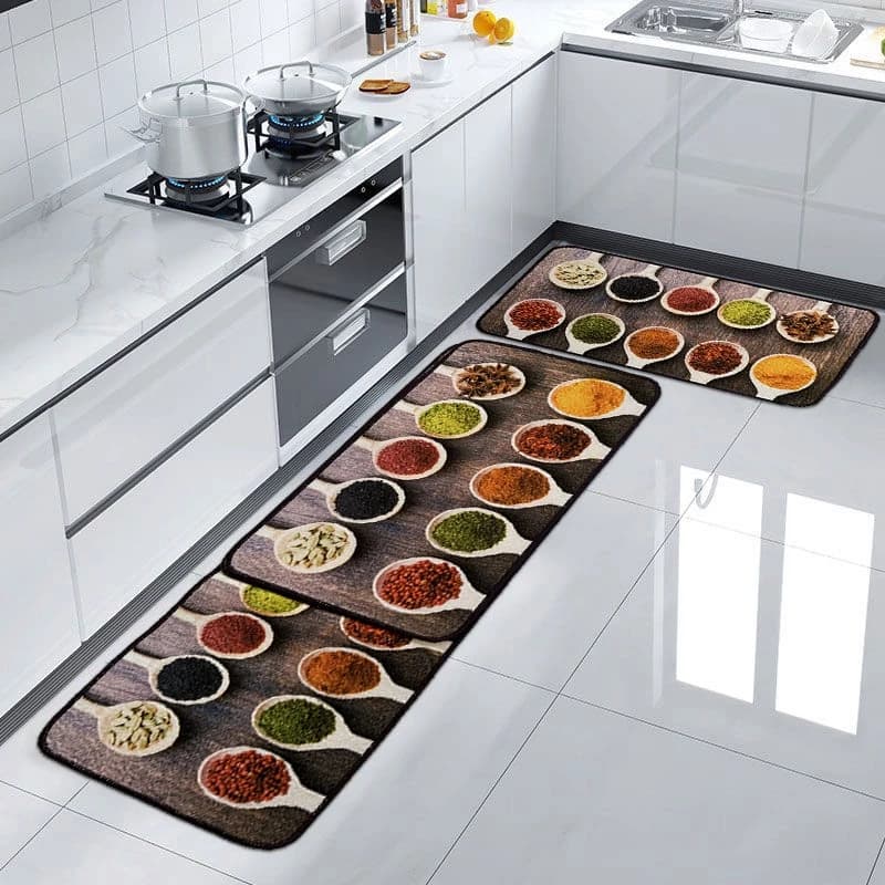 Jogo Cozinha Passadeira 3 Peças Kitchen Mat Antiderrapante