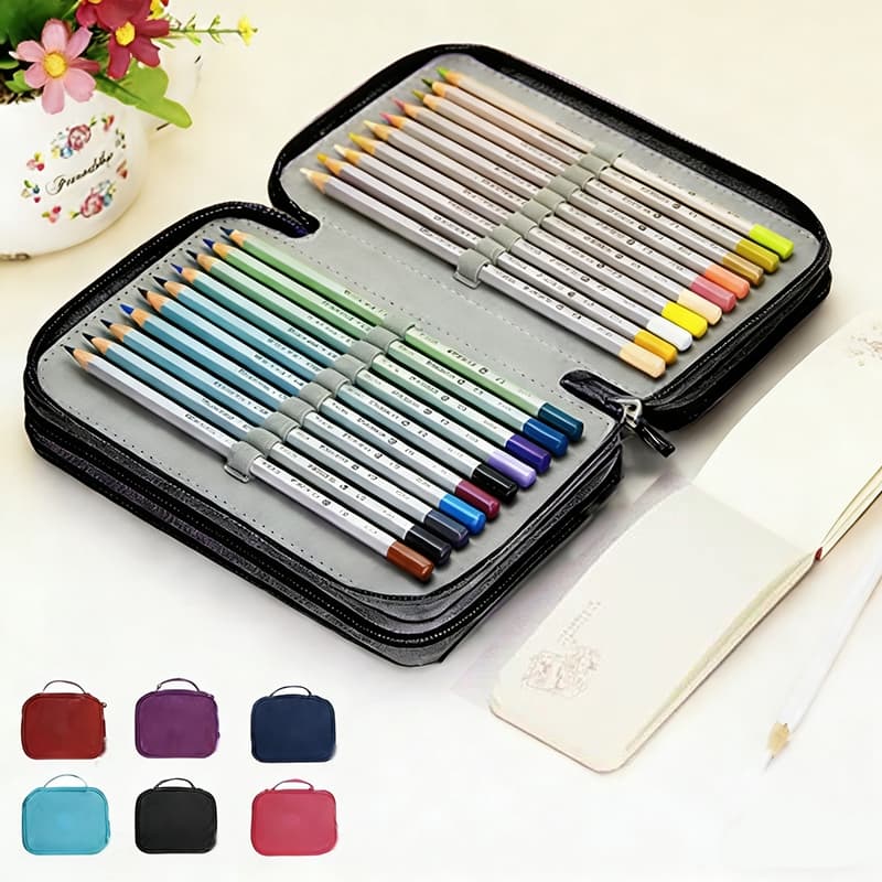 Estojo de Lápis para alunos - Organize Canetas e Lápis com Estilo! Cores Variadas