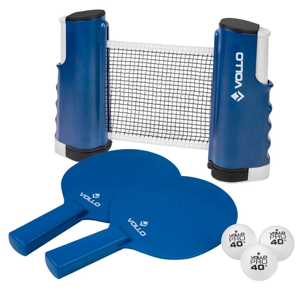 Kit Ping Pong Portátil Vollo Completo Rede Retrátil 2 Raquetes 3 Bolas 40+