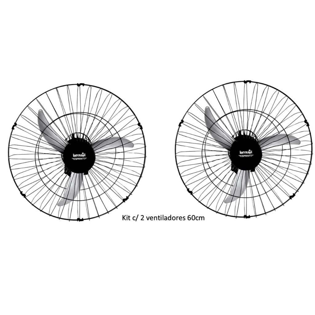 KIT Ventilador de Parede Oscilante 60cm Bivolt loren sid