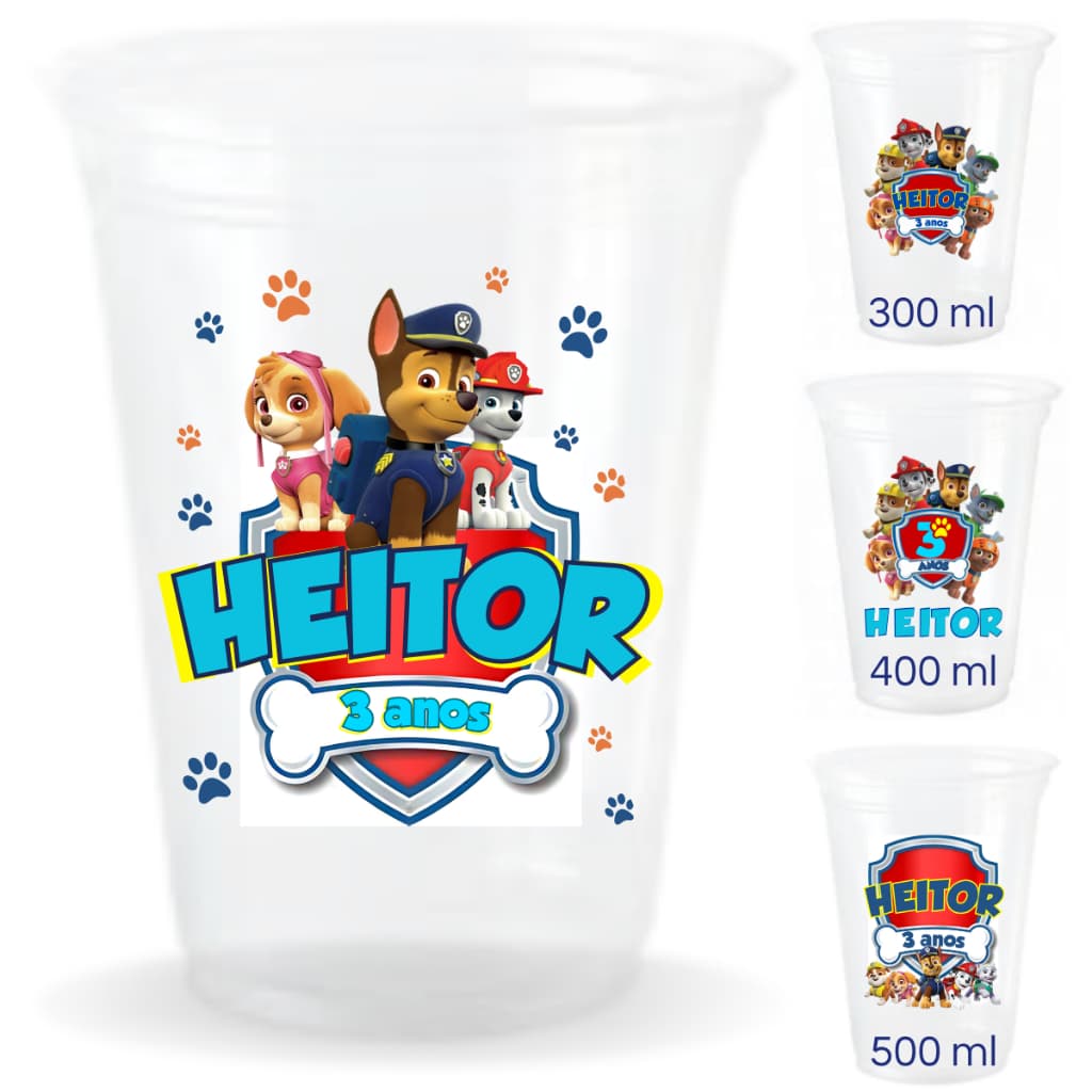 Kit 100 Copos Personalizados 300 ML Impressão Colorida para Festa, Aniversário, Casamento, Brinde e Eventos