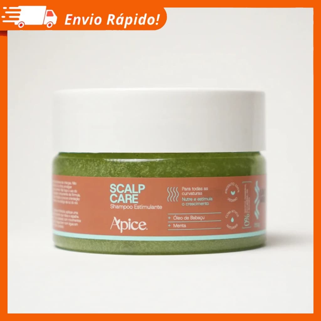 Shampoo Esfoliante Em Pasta Scalp Care Apice Apse Tratamento Estimulante Capilar Vegano Menta 250g