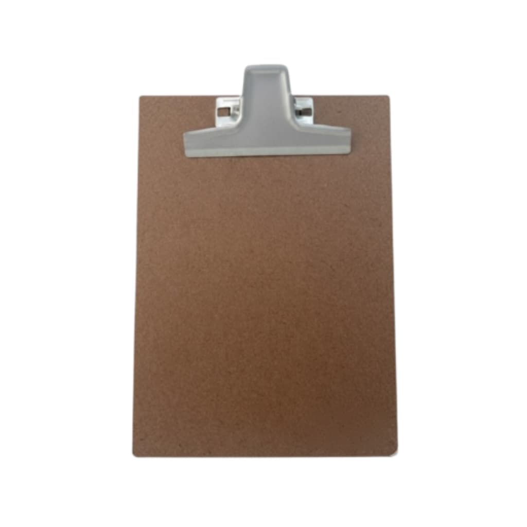 Prancheta Madeira 17x23cm Com Prendedor Metal Para Fixar Papel Documentos
