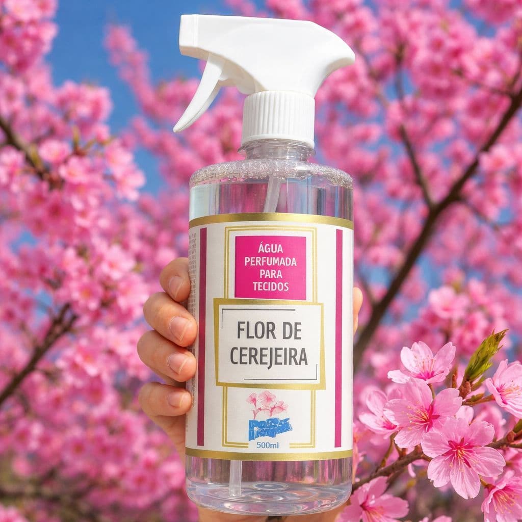 Água Perfumada para Tecidos e Roupas Flor de Cerejeira 500ML - Pura Magia