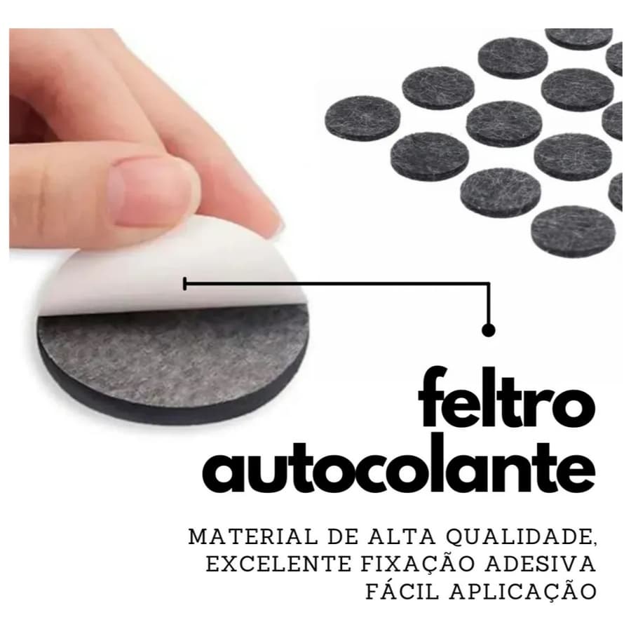 Protetor Auto Adesivo Colante Cadeira Mesa Sófa Eva Feltro Redondo Quadrado