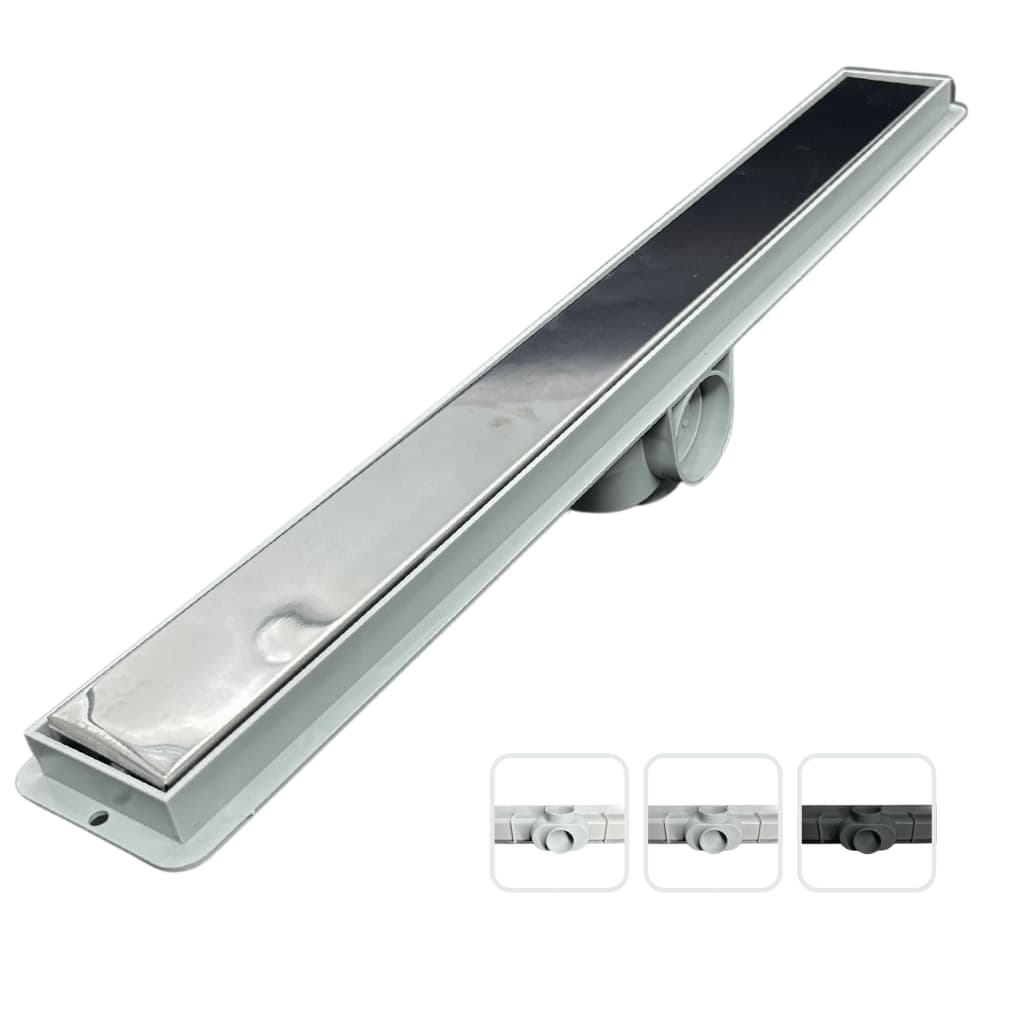 Ralo Luxo Moderno Guvi 5x70 em Inox/Oculto com coletor Sifonado saída Fundo/Lateral e tela anti inseto